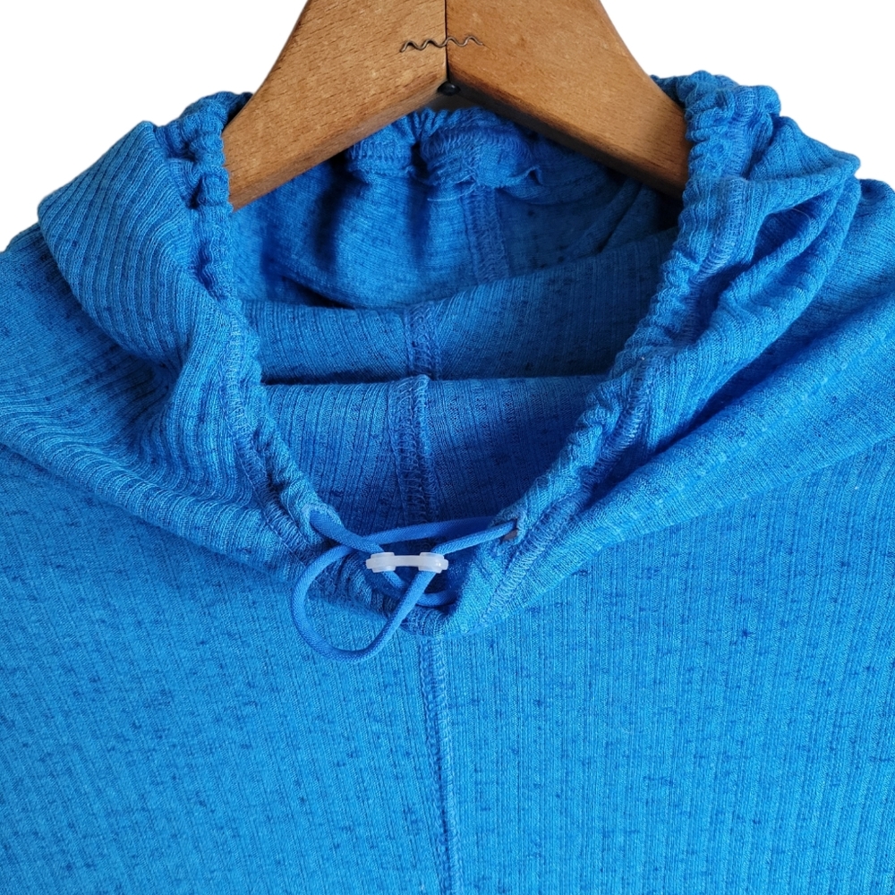 FREE PEOPLE MOVEMENT Cable Cinch Hoodie Royal Blue Medium - Picture 4 of 7